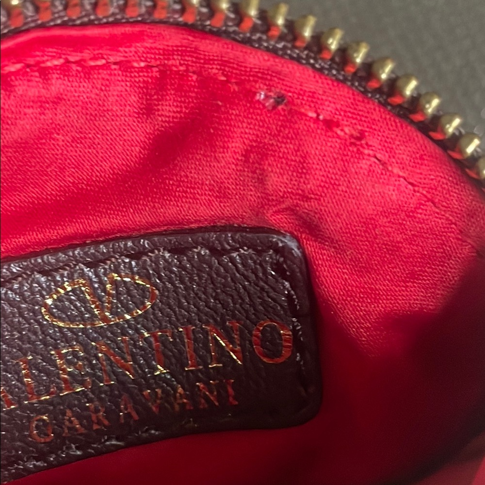 Valentino Garavani Brown Key pouch with Flower Design - Picture 8 of 13